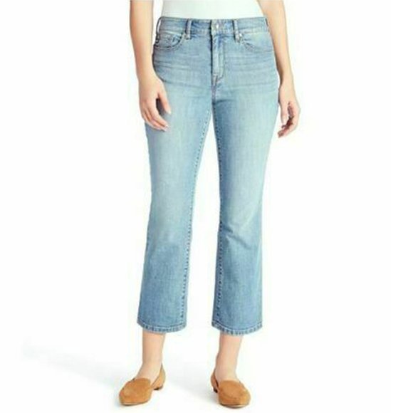 Chaps Denim - Chaps Ladies Mid Rise Crop Kick Jeans